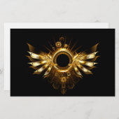 Stoomstijl vleugels briefpapier (Voorkant / Achterkant)