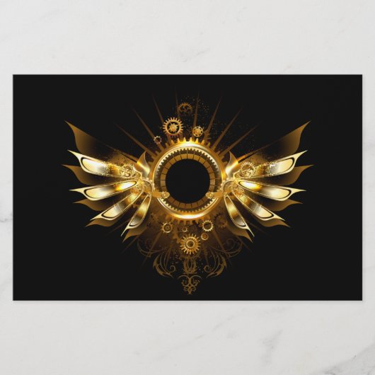 Stoomstijl vleugels briefpapier (Voorkant)