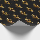 Stoomstijl vleugels cadeaupapier (Hoek)