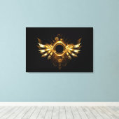 Stoomstijl vleugels canvas afdruk (Insitu (Houten vloer))