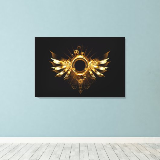 Stoomstijl vleugels canvas afdruk (Insitu (Houten vloer))