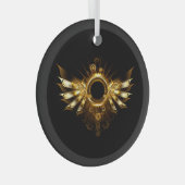 Stoomstijl vleugels glas ornament (Voorkant Rechts)