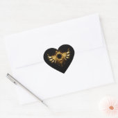 Stoomstijl vleugels hart sticker (Envelop)
