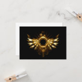 Stoomstijl vleugels kaart (Voorkant / Achterkant in situ)