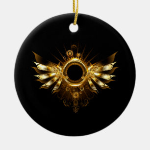 Stoomstijl vleugels keramisch ornament