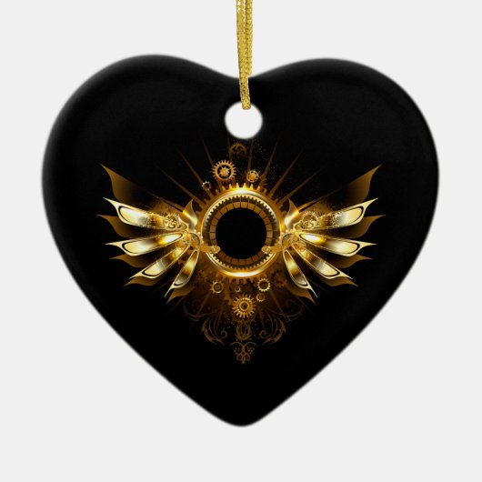 Stoomstijl vleugels keramisch ornament (Voorkant)