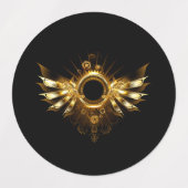 Stoomstijl vleugels labels (Design 1)