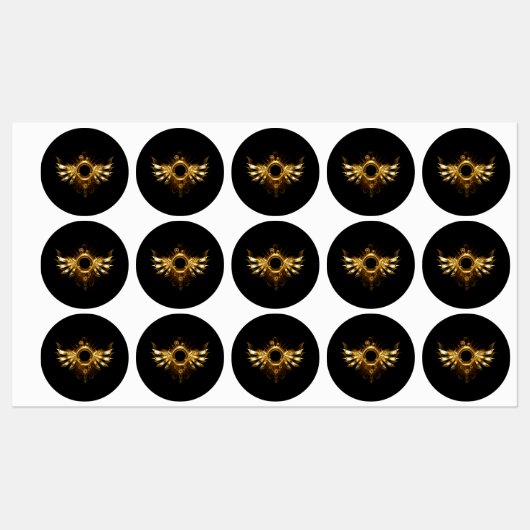 Stoomstijl vleugels labels (Vel)