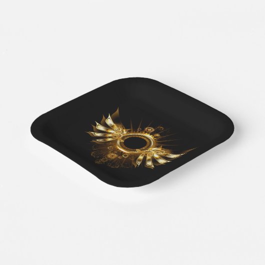 Stoomstijl vleugels papieren bordje (Gebogen)