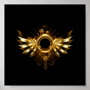 Stoomstijl vleugels poster