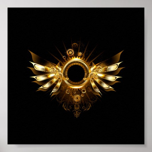 Stoomstijl vleugels poster (Voorkant)