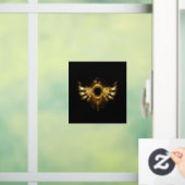 Stoomstijl vleugels raamsticker (Huis)