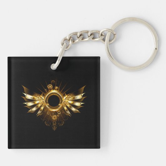 Stoomstijl vleugels sleutelhanger (Achterkant)