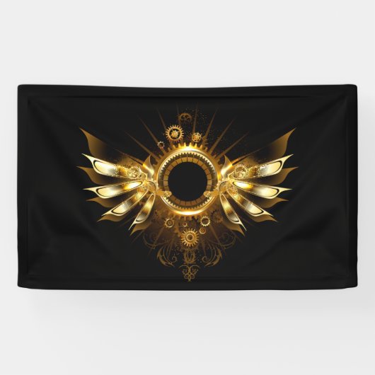 Stoomstijl vleugels spandoek (Horizontaal)