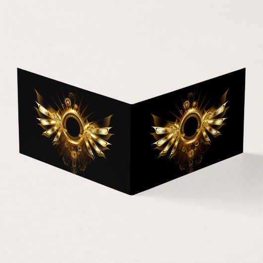 Stoomstijl vleugels visitekaartje (Buitenkant)