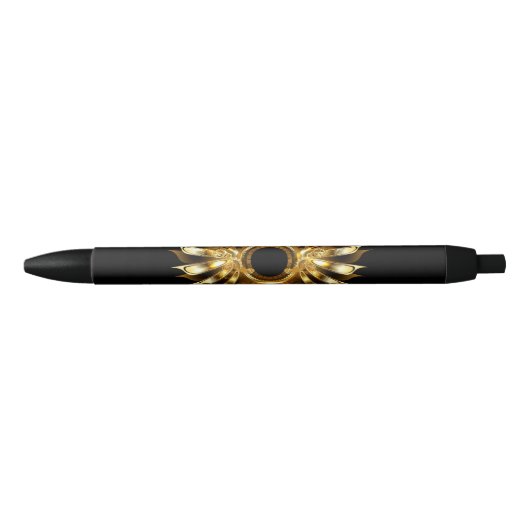Stoomstijl vleugels zwarte inkt pen (Voorkant)