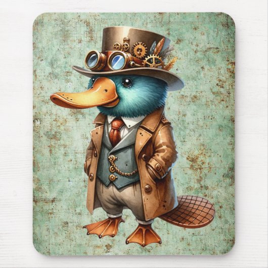 Stoomstijl Vogelbekdier Muismat (Voorkant)