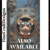Stoomstijl Witte Muis & Rode Hart BQ1 Découpage Tissuepapier