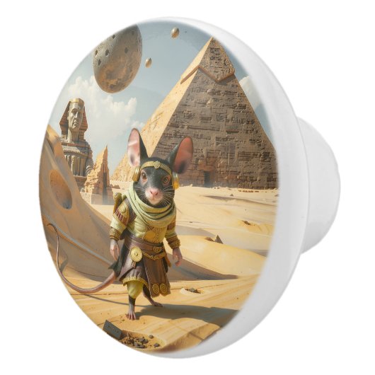 Stoomstijl Woestijnonderzoeker Muis  Keramische Knop (Rechts)