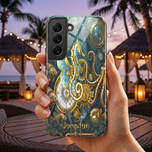 Stoomstijl Zeepaard Onderwaterwereld Samsung Galaxy Hoesje