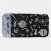 Stoomstijl Zilver Zink Ballon Thema Aangepaste Naa Case-Mate iPhone Case (Achterkant (horizontaal))