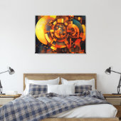 Stoomstijl Zonnewerktuig Abstract Canvas Afdruk (Insitu (Slaapkamer))