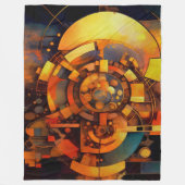Stoomstijl Zonnewerktuig Abstract Fleece Deken (Voorkant)