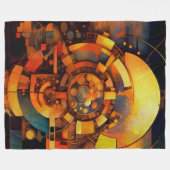 Stoomstijl Zonnewerktuig Abstract Fleece Deken (Voorkant (Horizontaal))