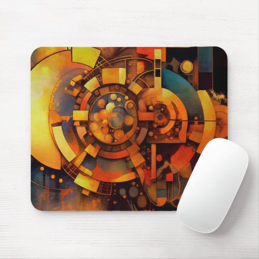 Stoomstijl Zonnewerktuig Abstract Muismat (Met muis)