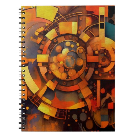 Stoomstijl Zonnewerktuig Abstract Notitieboek (Voorkant)