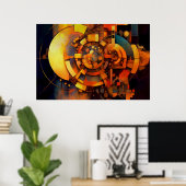 Stoomstijl Zonnewerktuig Abstract Poster (Thuiskantoor)