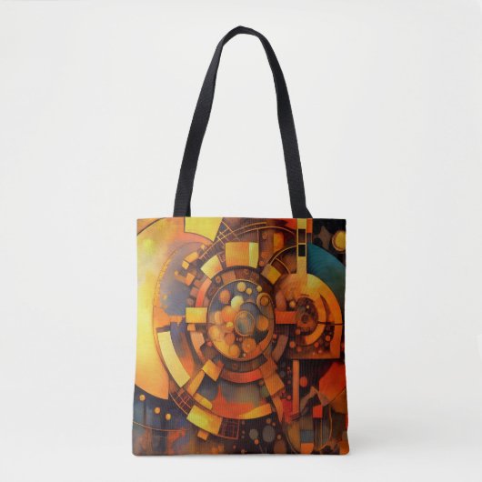 Stoomstijl Zonnewerktuig Abstract Tote Bag (Voorkant)
