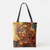 Stoomstijl Zonnewerktuig Abstract Tote Bag (Achterkant)