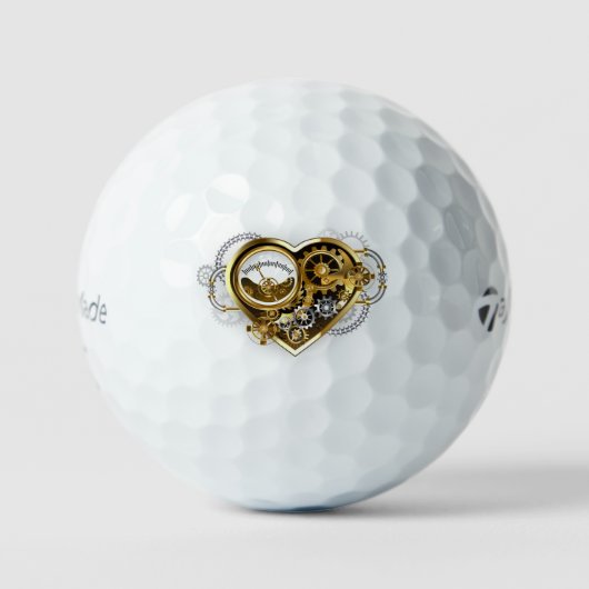 Stoomstijlhart met een Manometer Golfballen (Voorkant)