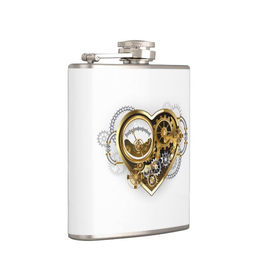 Stoomstijlhart met een Manometer Heupfles (Rechts)