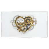 Stoomstijlhart met een Manometer Kussensloop (Voorkant-Links)