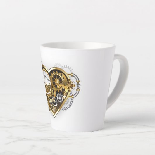 Stoomstijlhart met een Manometer Latte Mok (Rechterhoek)