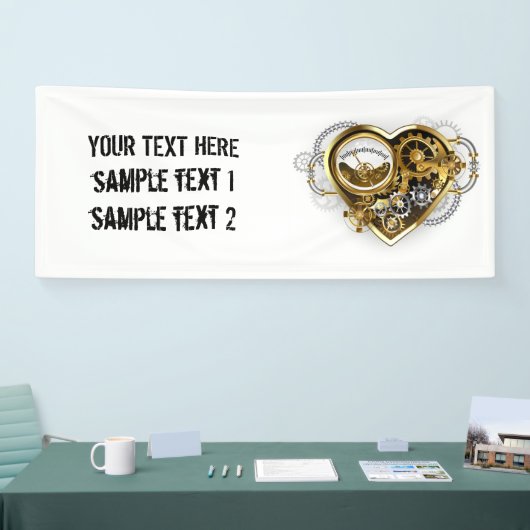 Stoomstijlhart met een Manometer Spandoek (Beurs)