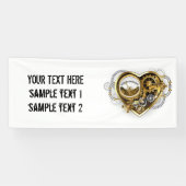 Stoomstijlhart met een Manometer Spandoek (Horizontaal)