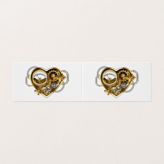 Stoomstijlhart met een Manometer Visitekaartje (Buitenkant ongevouwen)