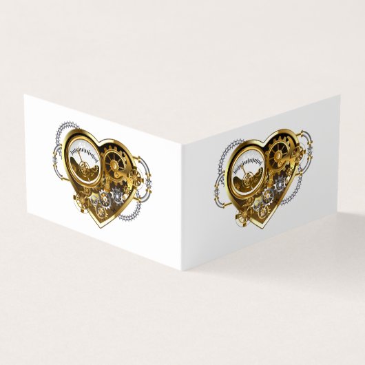 Stoomstijlhart met een Manometer Visitekaartje (Buitenkant)