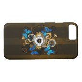 Stoomstijltandwielen en Blauwe Vlinders Case-Mate iPhone Case (Achterkant (Horizontaal))
