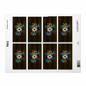 Stoomstijltandwielen en Blauwe Vlinders Etiket (Full Sheet)