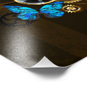 Stoomstijltandwielen en Blauwe Vlinders Foto Afdruk (Hoek)