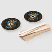 Stoomstijltandwielen en Blauwe Vlinders Handwaaier (Niet-gemonteerd)