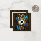 Stoomstijltandwielen en Blauwe Vlinders Notitiekaartje (Voorkant / Achterkant in situ)