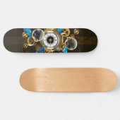 Stoomstijltandwielen en Blauwe Vlinders Persoonlijk Skateboard (Horizontaal)