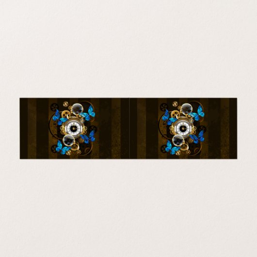 Stoomstijltandwielen en Blauwe Vlinders Visitekaartje (Buitenkant ongevouwen)