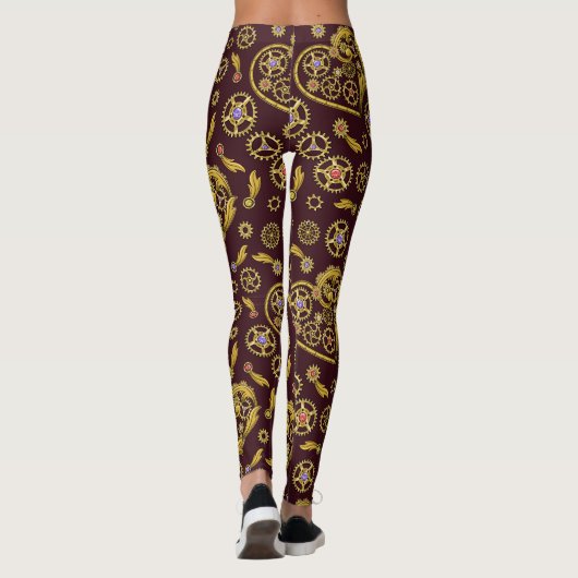 Stoomstijltandwielen Hart Leggings (Achterkant)