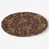 Stoomstijltandwielen Hart Papieren Bordje (Gekanteld)